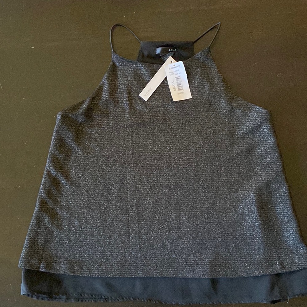 New, never worn black, shimmery tank top